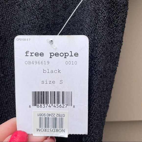 Free People Take it Easy Top Black Size Small - Picture 6 of 6